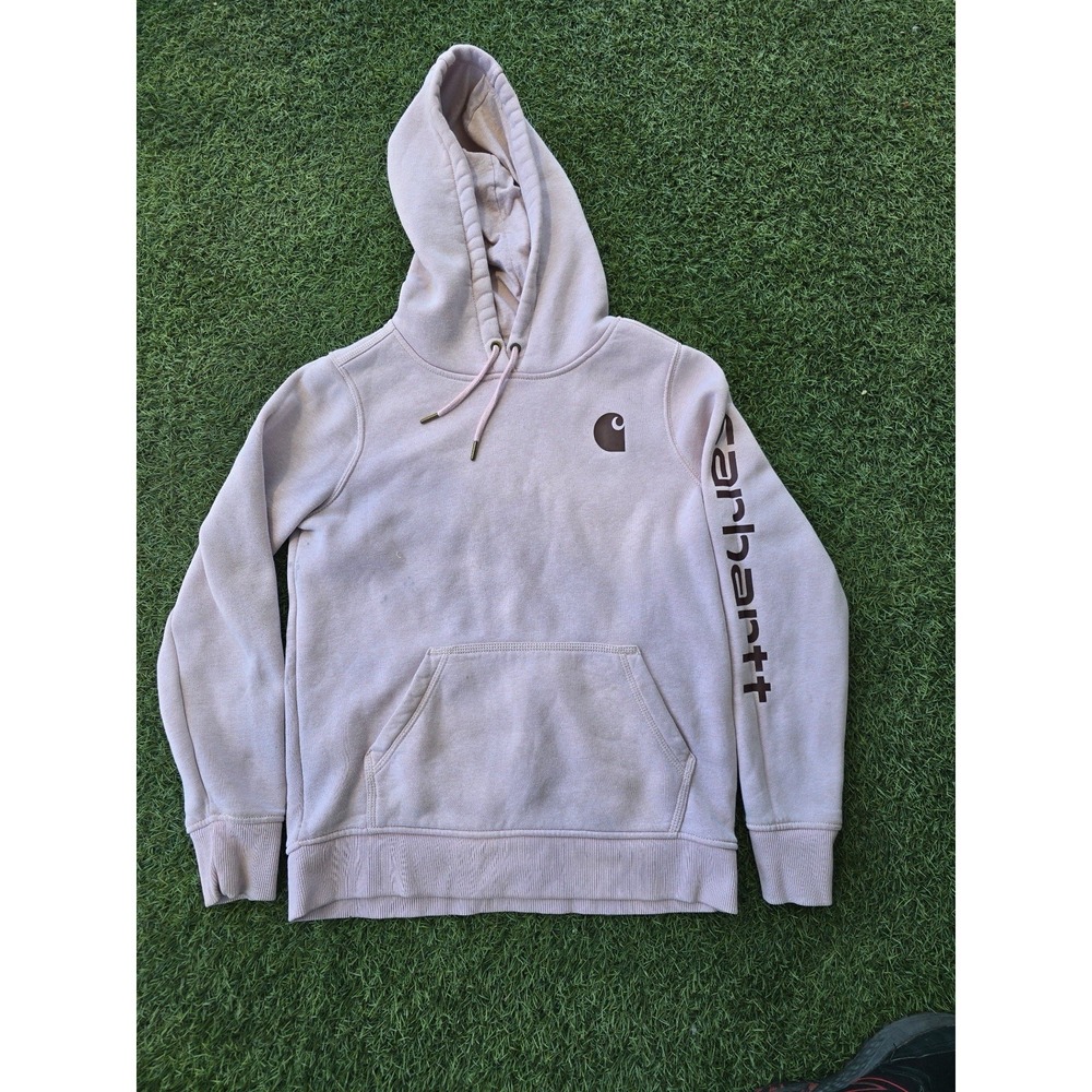 Cathartt Hoodie Relaxed Fit Women's Large Light Pink In Color! Great Condition